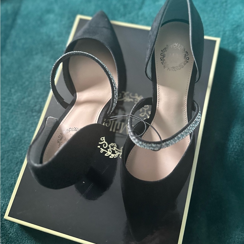 Elegant Black Heels with Ankle Strap